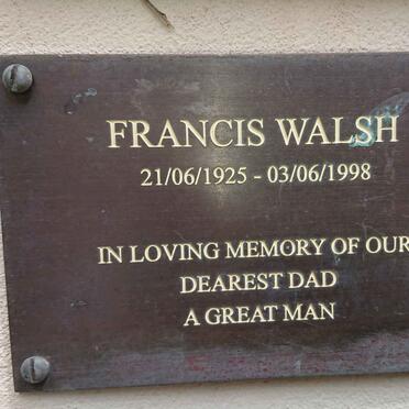 WALSH Francis 1925-1998