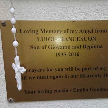 FRANCESCON Luigi 1935-2016