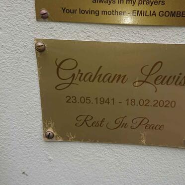 LEWIS Graham 1941-2020
