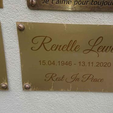 LEWIS Renelle 1946-2020