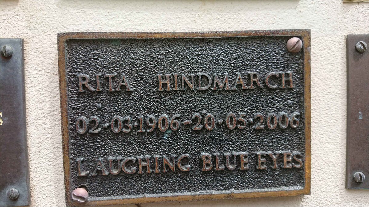 HINDMARCH Rita 1906-2006