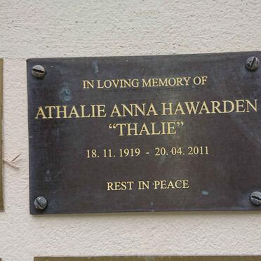 HAWARDEN Athalie Anna 1919-2011