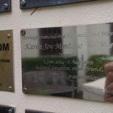 MONTANO Karen Joy nee WIGGILL 1954-2009