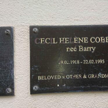 COBBOLD Cecil Helene nee BARRY 1908-1995