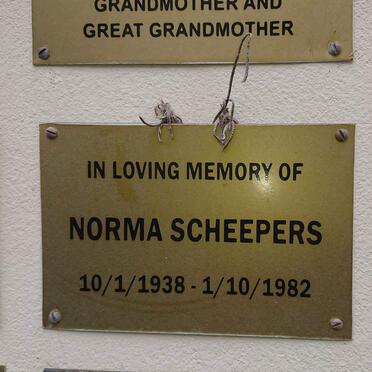 SCHEEPERS Norma 1938-1982
