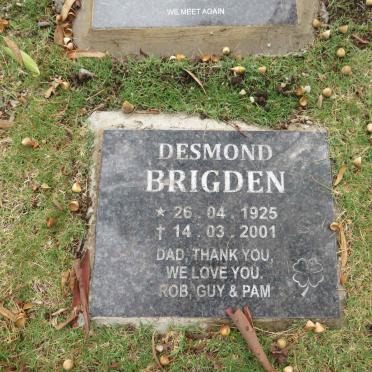 BRIGDEN Desmond 1925-2001