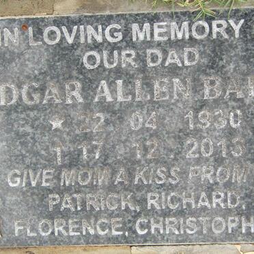 BAKER Edgar Allen 1930-2013