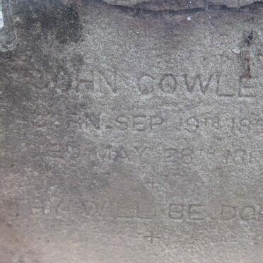 COWLEY John 185?-188?