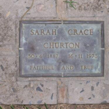 CHURTON Sarah Grace  1887-1973