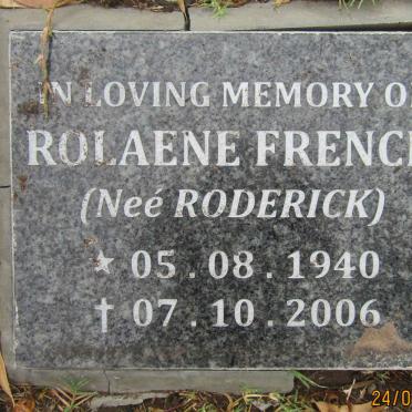 FRENCH Rolaene nee RODERICK 1940-2006
