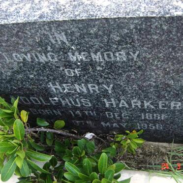 HARKER Henry Adolphus 1881-1958