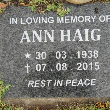 HAIG Ann 1938-2015