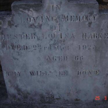 HARKER Hester Louisa -1925