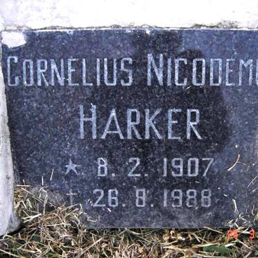 HARKER Cornelius Nicodemus 1907-1988