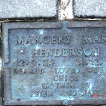HENDERSON Margery Mary 1924-1996