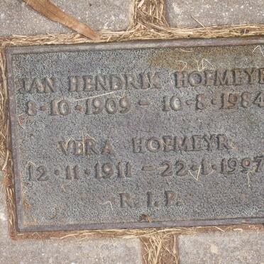 HOFMEYR Jan Hendrik 1909-1984 &amp; Vera 1911-1997