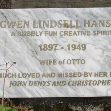 HANSEN Gwen Lindsell 1897-1949
