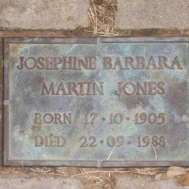 JONES Josephine Barbara Martin 1905-1988