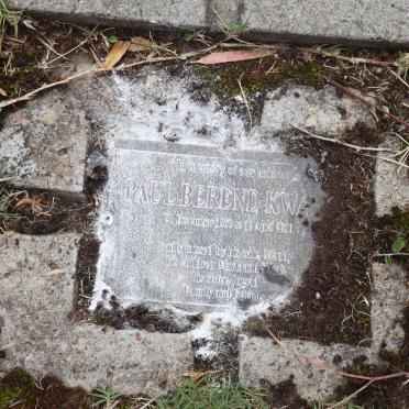 KWANT Paul Berend 1960-2010