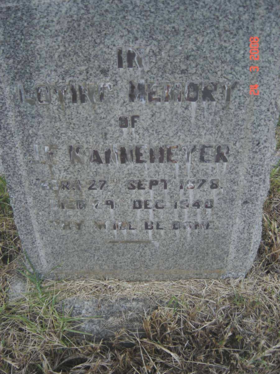 KANNEMEYER 1878-1940