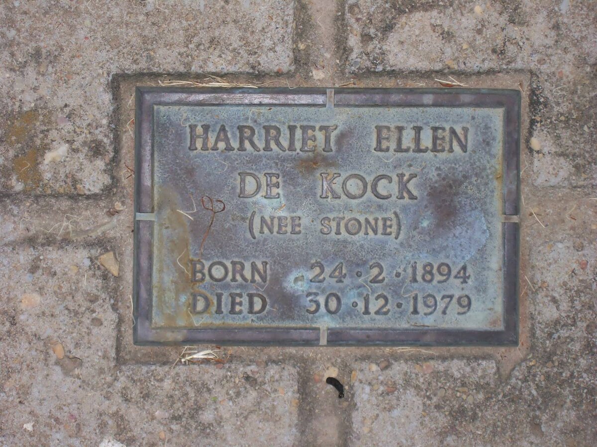 KOCK Harriet Ellen, de nee STONE 1894-1979