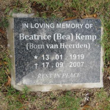 KEMP Beatrice nee VAN HEERDEN 2019-2007