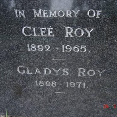 ROY Clee 1892-1965 &amp; Gladys 1898-1971