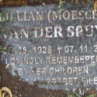 SPUY Lillian, van der nee MOESCH 1928-2014