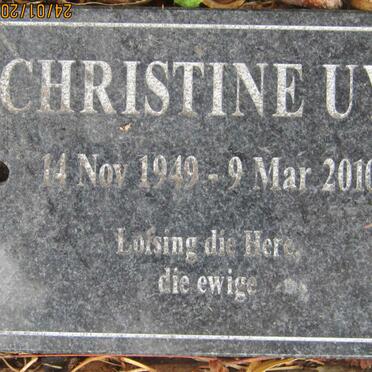 UYS Christine 1949-2010