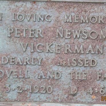 VICKERMAN Peter Newsome 1920-1995