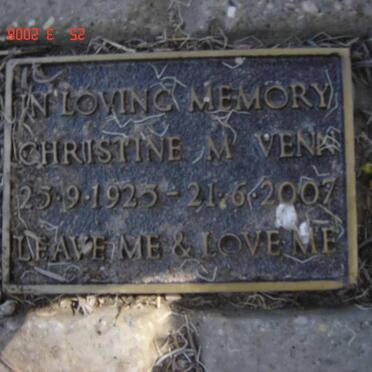 VENN Christine M. 1925-2007