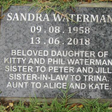 WATERMAN Sandra 1958-2018