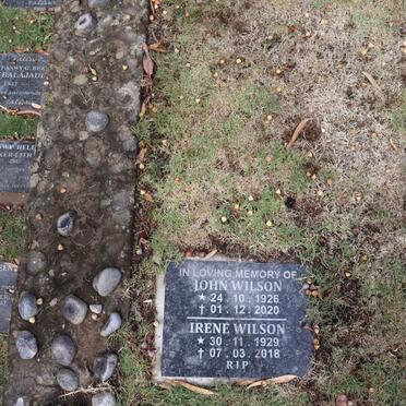 WILSON John 1926-2020 & Irene 1929-2018