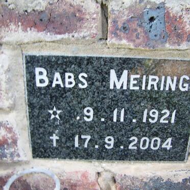 MEIRING Babs 1921-2004