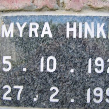 HINKEL Myra 1926-1999