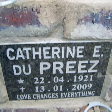 PREEZ Catherine E., du 1921-2009