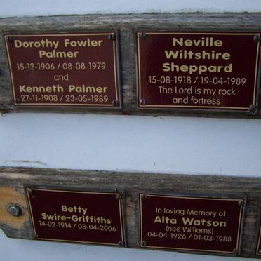 PALMER :: SHEPPARD :: SWIRE-GRIFFITHS :: WATSON