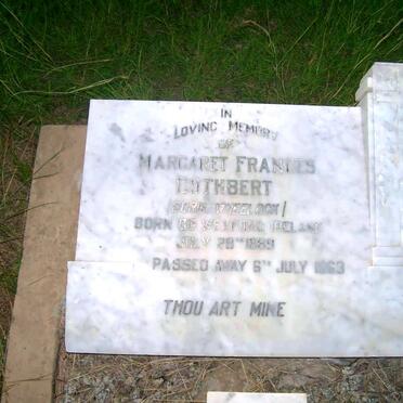 CUTHBERT Margaret Frances nee WHEELOCK 1889-1963