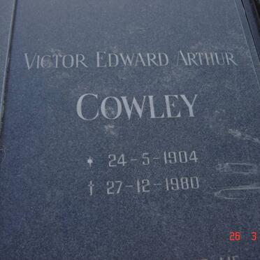 COWLEY Victor Edward Arthur 1904-1980