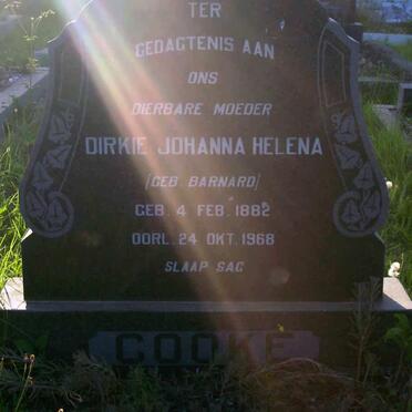 COOKE Dirkie Johanna Helena nee BARNARD 1882-1968