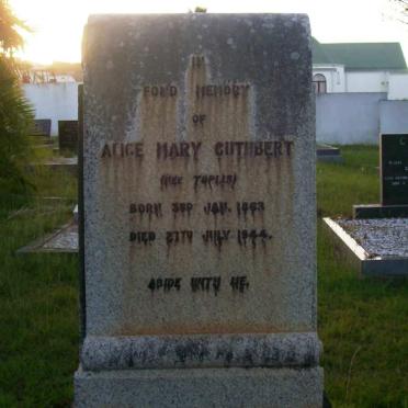 CUTHBERT Alice Mary nee TOPLIS 1863-1944
