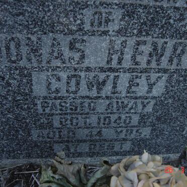 COWLEY Jonas Henry -1940