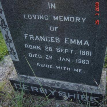 DERBYSHIRE Frances Emma 1881-1963