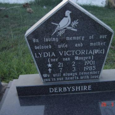 DERBYSHIRE Lydia Victoria nee VAN ROOYEN  1901-1985
