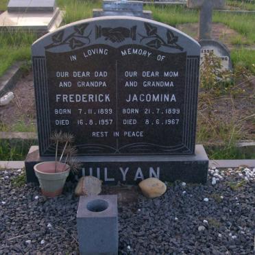 JULYAN Frederick 1899-1957 &amp; Jacomina 1899-1967