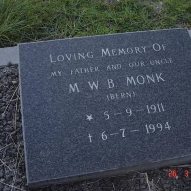 MONK M.W.B. 1911-1994