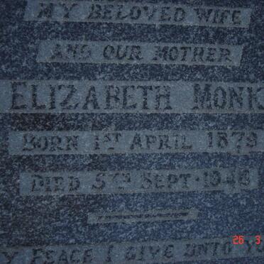 MONK Elizabeth 1879-194?