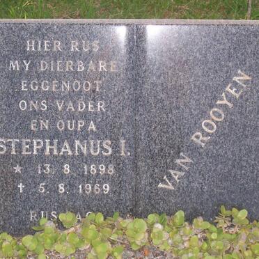 ROOYEN Stephanus I., van 1898-1969
