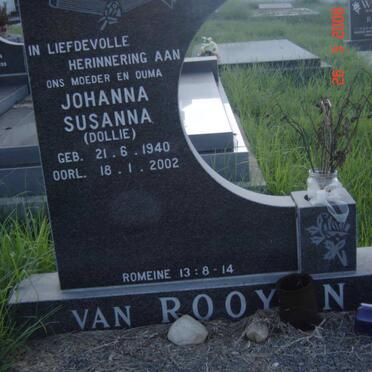 ROOYEN  Johanna Susanna, van 1940-2002