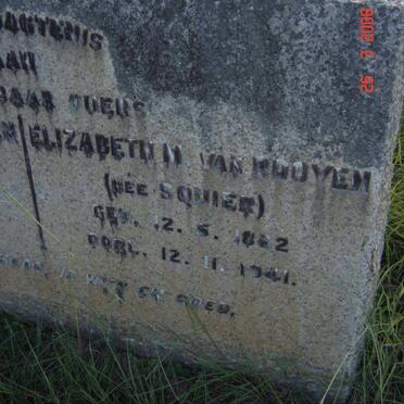 ROOYEN  Elizabeth, van  nee SQUIER 1862-1941